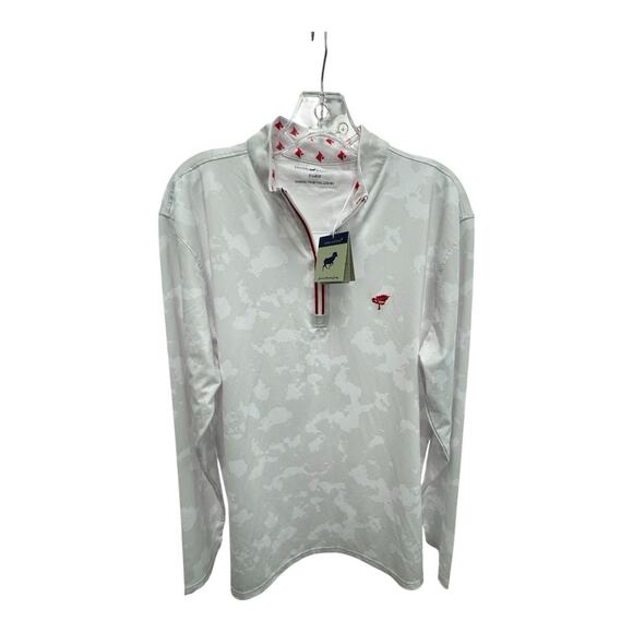 NWT Horn Legend Performance Quarter Zip Snow Camo XL Pull Over Shirt Golf Active - Picture 1 of 8